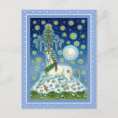 CHRISTMAS UNICORN, MAGIC HORN BAUM, FANTASY PORSE POSTKARTE (Vorderseite)