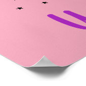 Christmas Unicorn Magical Rainbow Green Lila Poster (Ecke)