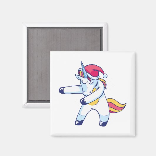 Christmas Unicorn Magnet (Vorderseite/Rückseite)