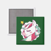 Christmas Unicorn Magnet (Vorderseite/Rückseite)