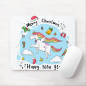 Christmas Unicorn Mousepad (Mit Mouse)