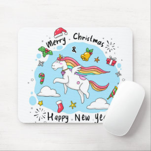 Christmas Unicorn Mousepad