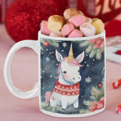 Christmas Unicorn Personalisiert Zweifarbige Tasse