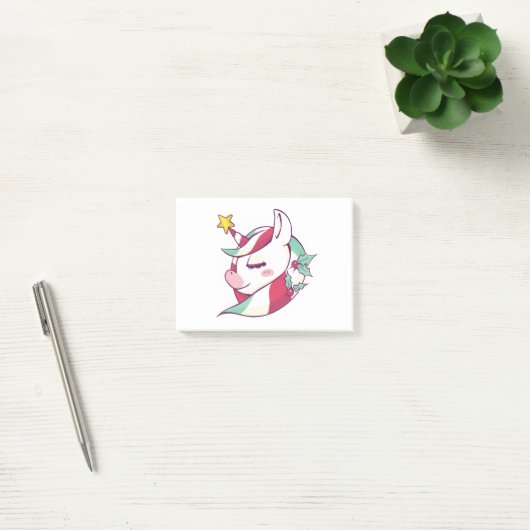 Christmas Unicorn Post-it Klebezettel (Büro)