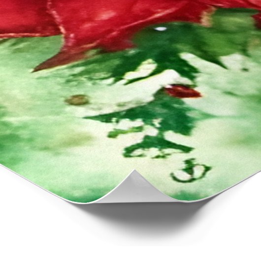 Christmas Unicorn Poster (Ecke)