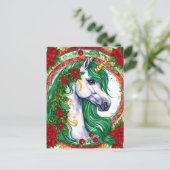 Christmas Unicorn Postkarte (Stehend Vorderseite)
