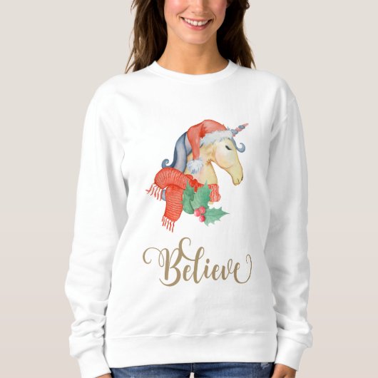 Christmas Unicorn Sweatshirt (Vorderseite)
