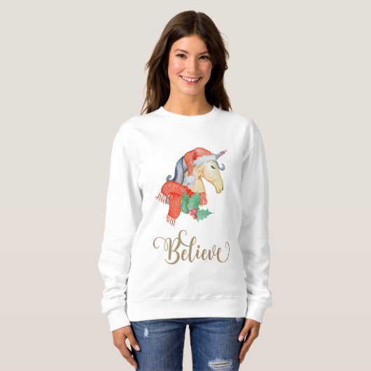 Christmas Unicorn Sweatshirt (Vorne ganz)
