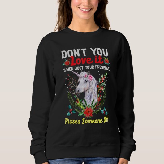 Christmas Unicorn Sweatshirt (Vorderseite)