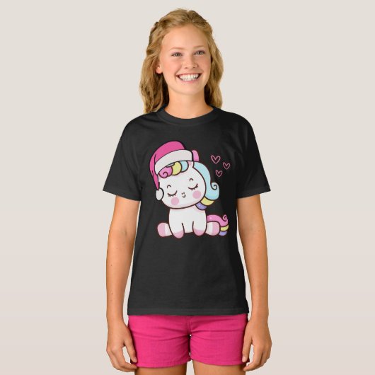 Christmas Unicorn T-Shirt (Vorne ganz)