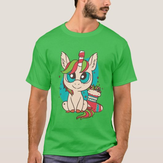 Christmas Unicorn T-Shirt (Vorderseite)