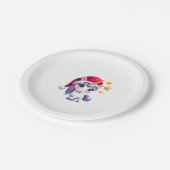 Christmas Unicorn T-Shirt (3) Pappteller (Schrägansicht)