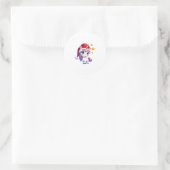 Christmas Unicorn T-Shirt (3) Runder Aufkleber (Tasche)