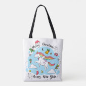 Christmas Unicorn Tasche (Rückseite)