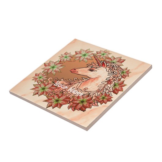 Christmas Unicorn tile Fliese (Seite)