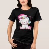 Christmas Unicorn Tri-Blend Shirt (Vorderseite)
