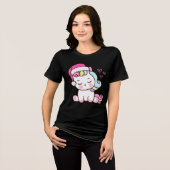 Christmas Unicorn Tri-Blend Shirt (Vorderseite voll)