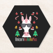 Christmas Unicorn Untersetzer (Vorderseite)