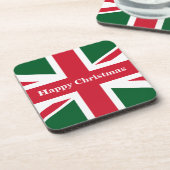 Christmas Union Jack Getränkeuntersetzer (Linke Seite)