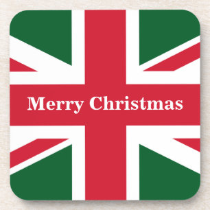 Christmas Union Jack Untersetzer