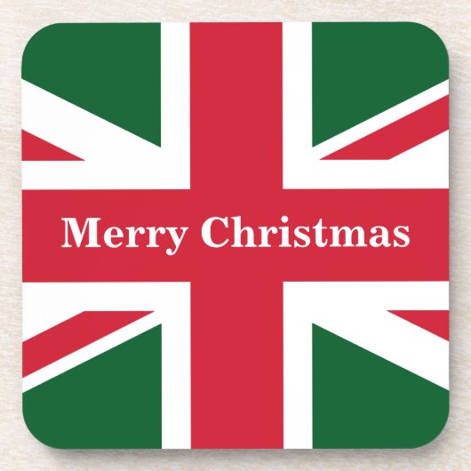 Christmas Union Jack Untersetzer (Vorderseite)