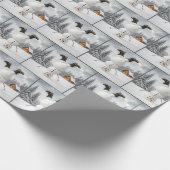 Christmas Upside Down Snowman Geschenkpapier (Ecke)