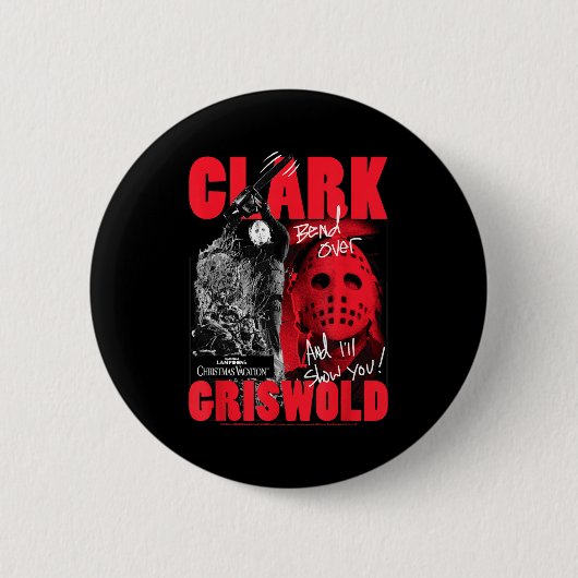 Christmas Vacation Clark Griswold Hockey Mask Holi Button (Vorderseite)