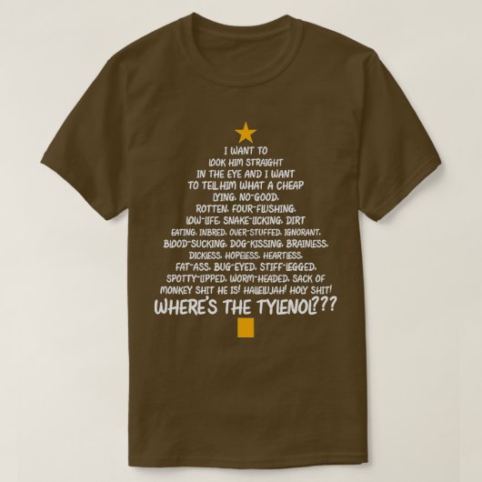Christmas Vacation Rant - Christmas Tree T-Shirt (Design vorne)