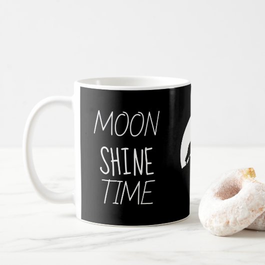 Christmas Valentine Novelty Fashion MOON SHINE Kaffeetasse (Mit Donut)