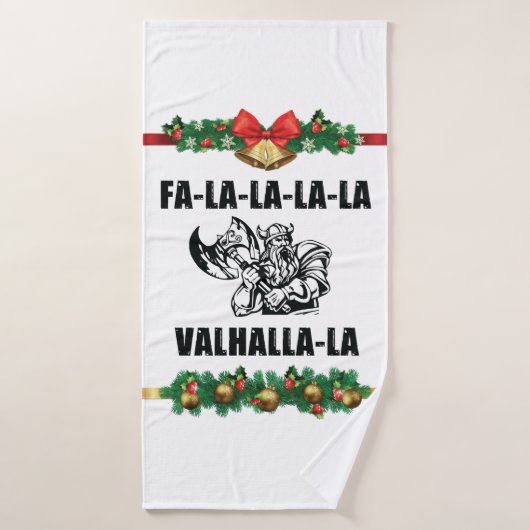 Christmas Valhalla Throw Pillow Badehandtuch (Badehandtuch)