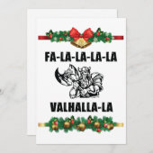 Christmas Valhalla Throw Pillow Feiertagskarte (Vorne/Hinten)