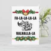 Christmas Valhalla Throw Pillow Feiertagskarte (Stehend Vorderseite)