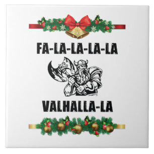 Christmas Valhalla Throw Pillow Fliese