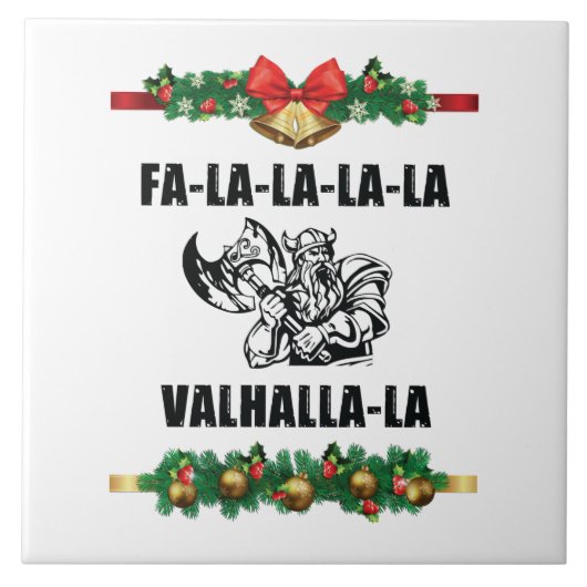 Christmas Valhalla Throw Pillow Fliese (Vorderseite)