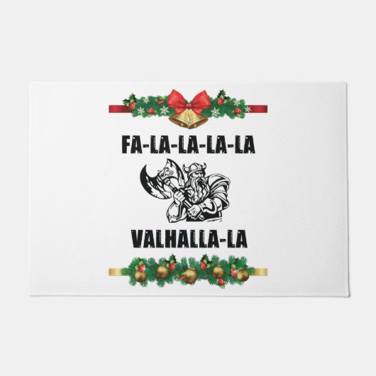 Christmas Valhalla Throw Pillow Fußmatte (Vorderseite)