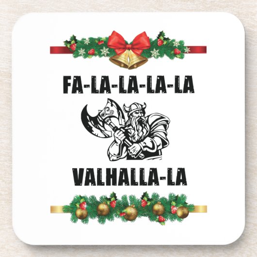 Christmas Valhalla Throw Pillow Getränkeuntersetzer (Vorderseite)