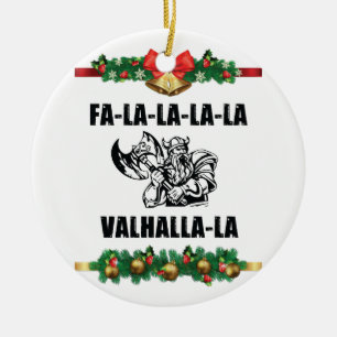 Christmas Valhalla Throw Pillow Keramik Ornament