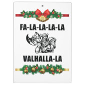 Christmas Valhalla Throw Pillow Klemmbrett (Rückseite)