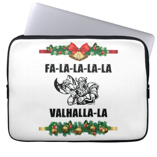 Christmas Valhalla Throw Pillow Laptopschutzhülle (Vorderseite)