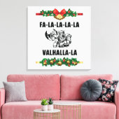 Christmas Valhalla Throw Pillow Leinwanddruck (Insitu (Wohnzimmer))