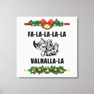 Christmas Valhalla Throw Pillow Leinwanddruck