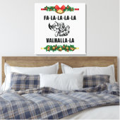 Christmas Valhalla Throw Pillow Leinwanddruck (Insitu (Schlafzimmer))