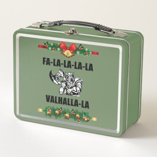 Christmas Valhalla Throw Pillow Metall Brotdose (Vorderseite)
