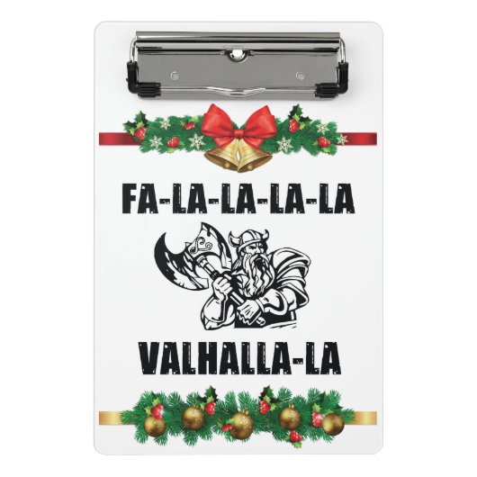 Christmas Valhalla Throw Pillow Mini Klemmbrett (Vorderseite)