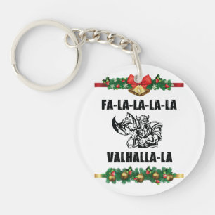 Christmas Valhalla Throw Pillow Schlüsselanhänger