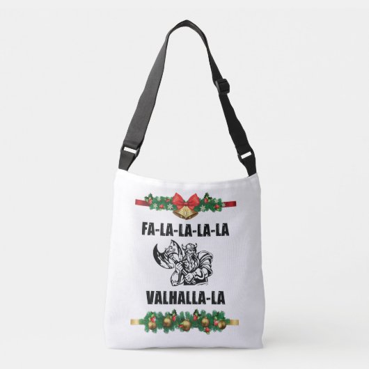 Christmas Valhalla Throw Pillow Tragetaschen Mit Langen Trägern (Vorderseite)