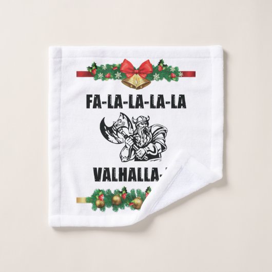 Christmas Valhalla Throw Pillow Waschlappen (Waschlappen)