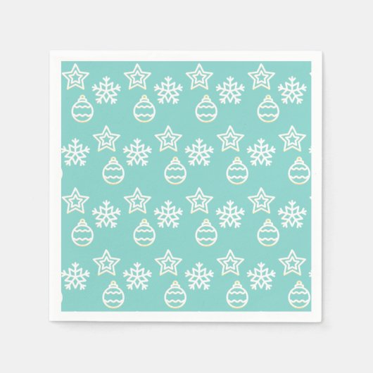Christmas Vector Patter auf Light Blue Serviette (Vorderseite)