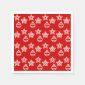 Christmas Vector Patter auf Rot Serviette (Vorderseite)