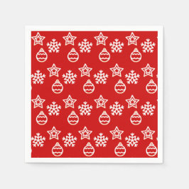 Christmas Vector Patter auf Rot Serviette